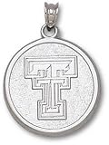 Texas Tech Red Raiders Solid Sterling Silver Classic ''TT'' Circle Pendant