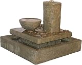 Alpine GET108 3 Tier Square Fiberglass Fountain with Pump