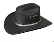 Black Straw Cattleman Style Cowboy Hat