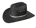 Black Straw Cattleman Style Cowboy Hat