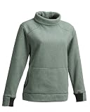 Tri-Mountain Womens Turtleneck Stylish Fleece Sweatshirt. 7070
