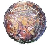 Happy Birthday Deer 18 Mylar Balloon Wildlife Natural