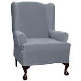 Maytex Collin Stretch 1-Piece Slipcover Wing Chair