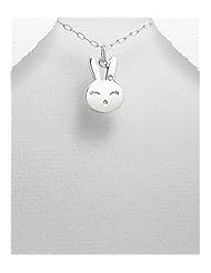 Rabbit Pendant Necklace In 92.5 Sterling Silver