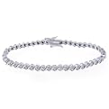 Sterling Silver "S" link 1 ct tw diamond bracelet