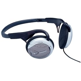 Aiwa HP-AJ50 Headphones with Folding Neckband (Smoke Grey, Gold Plated Plug)