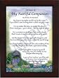 In honor of... My Faithful Companion Pet Prayer in 5x7 Walnut Frame