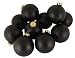 Club Pack of 12 Matte Black Glass Ball Christmas Ornaments 4.75"