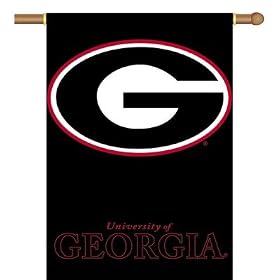 NCAA Georgia Bulldogs 2-Sided 28-by-40 inch House Banner with  Pole Sleeve