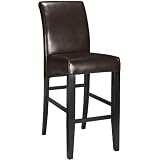Parsons Rolled back Leather Bar Stool