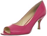 Nine West Women’s Quinty Peep-Toe Pump,Pink Leather,8 M US