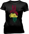 Omni Peace Africa Washed Black Juniors T-shirt Tee