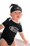 B/W Ringer Two-Piece Baby Gift Onesie Set-Protect the Environment