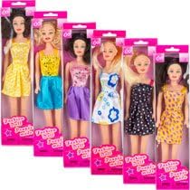 Fashion Dolls, 11". Set of 6 with different clothes. Introduce them to your collection. Great favors for Birthday Party gifts. By TBC Home Decor.