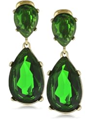 Kenneth Jay Lane Emerald -Color Teardrop Earrings