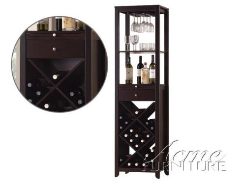 Acme 12244 Casey Wine Cabinet Set, Wenge Finish