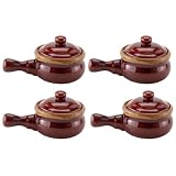 HIC Porcelain Onion Soup Crocks, Set of 4
