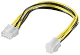 Wentronic Internes Stromkabel (8-polig Stecker auf P4 4-polig Buchse) schwarz