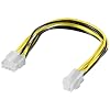 Wentronic Internes Stromkabel (8-polig Stecker auf P4 4-polig Buchse) schwarz
