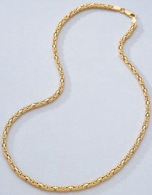 14K Yellow Gold Byzantine Necklace