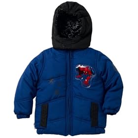 Marvel Spiderman Boys 2-7 Spiderman Lite Up Jacket