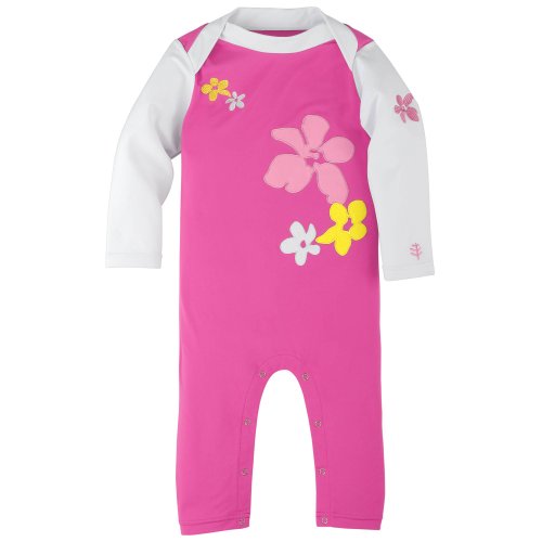 Coolibar UPF 50+ Girl's Hawaiian Swim Romper - Sun Protection