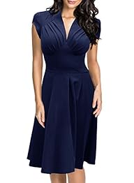 Miusol� Womens Retro Deep-V Neck Ele…