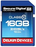 Delkin 16 GB Secure Digital (SD) PRO Class 10 163X Memory Card DDSDPRO3-16G ....