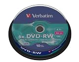 Verbatim DVD-RW 6x Speed 10er Spindel Scratch Resistant Surface DVD-Rohlinge