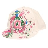 Atlanta Braves Cooperstown Collection Flat Billed Fitted Hat - Pink Splash, 7 1/2
