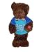 Chantilly Lane Animated Singing Dancing Chocolate Bear Sings I Feel Good - Blue Shirt