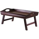 Winsome Wood Sedona Bed Tray Curved Side, Foldable Legs, Large Handle