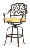 Caluco Florence Swivel Bar Stool with Sunbrella Cushion Seat