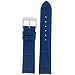 Watch Band Extra Long Crocodile Grain Blue Stitching Padded 18 millimeter