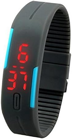 Lond New Ultra Thin Men Sports Digital LED Wrist Watch Gray