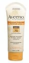 Aveeno Active Naturals Continuous Protection Sunblock Lotion Face SPF-70, 3-Ounce Tubes (Pack of 2)