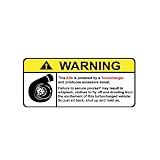 Alfa Romeo Warning Turbo, Warning decal, sticker 