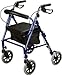 Cardinal Healthcare Rollator, Soft Seat (Blue)