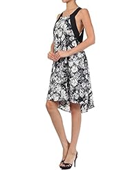 Sexy Sleeveless Cocktail Floral Print Open-Back Mini Dress 