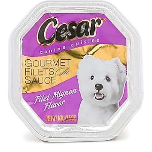 Cesar Gourmet Filets Filet Mignon in Sauce, Case of 24