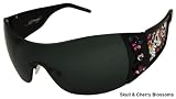 Ed Hardy - Ladies Sunglasses Skull Cherry Blossoms Blk Frame/Gray Lens EHS 022