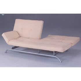 Modern Full Size Canvas Adjustable Sofa Futon w Mattress Pad by visiondecor Furniture