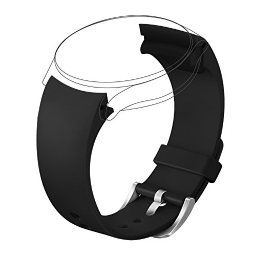 Gear S2 Classic Watch Band, Henoda 20mm Soft Silicone Replacement Sport Band for Samsung Gear S2 Classic Smart Fitness Watch - Black (Not Fit Gear S2 SM-R720 version)
