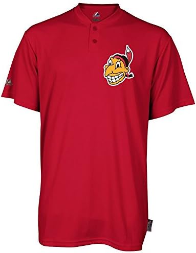 MLB Cooperstown Throwback Cool Base Cleveland Indians Jersey (Adult X-Large)