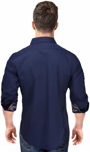 Verzari Men's Designer Series 100% Cotton Shirt, Long Sleeve