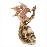 Skeletal Dragon And Skull Figurine Halloween Decor