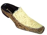 FIESSO PONY HAIR WITH PAISLEY DESIGN GENUINE LEATHER ITALIAN MULES