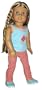 Aqua Popsicle Tank, Pink Pants, and Aqua Sneakers. Doll Clothes for 18" American Girl Doll.