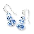 1928 Luxury Cut Faceted Light Blue Crystal Earrings