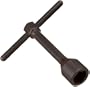 Martin 973A Forged Carbon Steel 1-1/4" Hexagon Opening Tee Handle Socket, 6 Points, 9-1/8" Overall Length, Industrial Black Finish